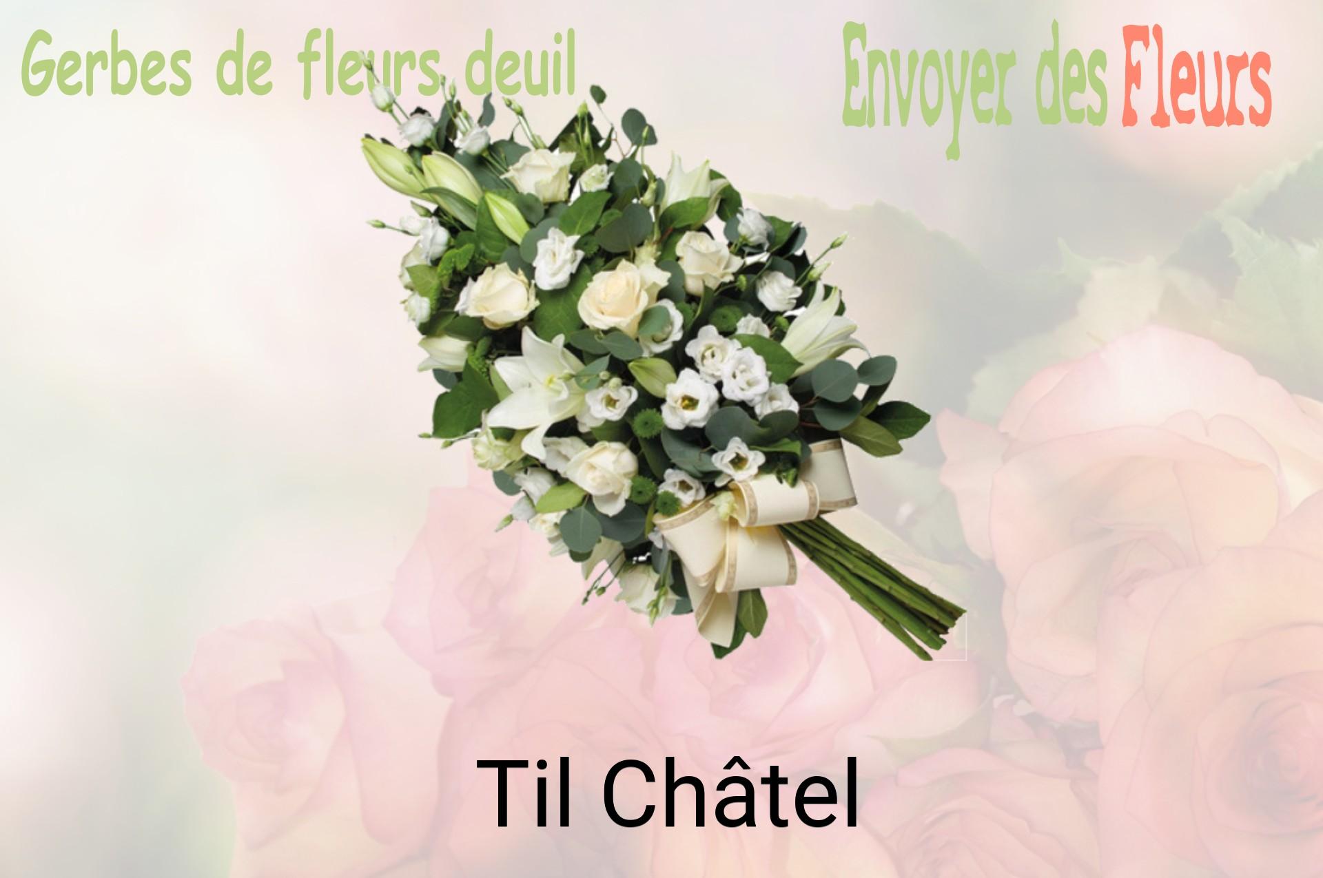 Gerbe de fleurs de deuil livrée à Til-Châtel